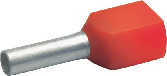 Klauke Isolierte Zwillingsaderendhülsen 2x 1mm² rot, 100 Stück
