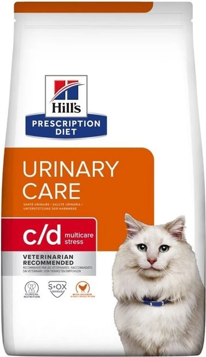 Hill's Prescription Diet Canine c/d Multicare Feline Stress Chicken Urinary Care, 8kg