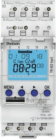 Theben TR 622 top3 Digitale Zeitschaltuhr mit Wochenprogramm, 2-Kanal, Schaltaktor (6220130)
