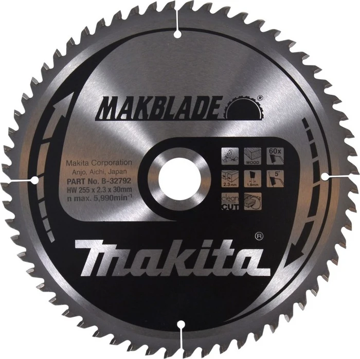 Makita Makblade Kreissägeblatt 60Z, 255x2.3x30mm, 1 Stück