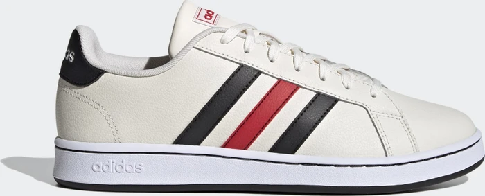 adidas Grand Court chalk white/core black/scarlet