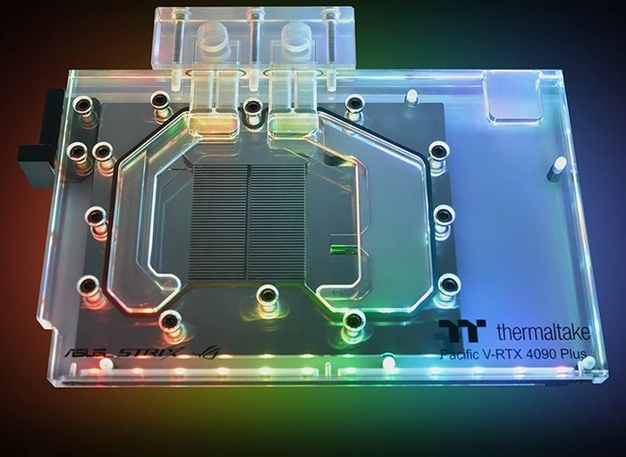 Thermaltake Pacific V-RTX 4090 Plus ASUS ROG TUF GPU Block mit Backplate