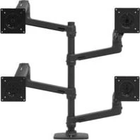 Ergotron LX Arm mit Verlängerung und Ringsatz schwarz