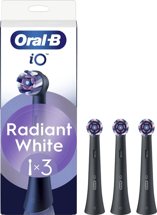 Oral-B iO Radiant White Ersatzbürste schwarz, 3 Stück