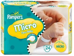 Pampers Premium Protection New Baby Micro Gr.0 Einwegwindel, 1-2.5kg, 24 Stück