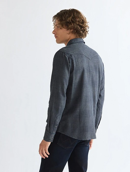 Wrangler Regular Western Hemd langarm healthered indigo (Herren)