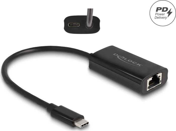 DeLOCK Gigabit LAN-Adapter, RJ-45, USB-C 3.0 [Stecker]
