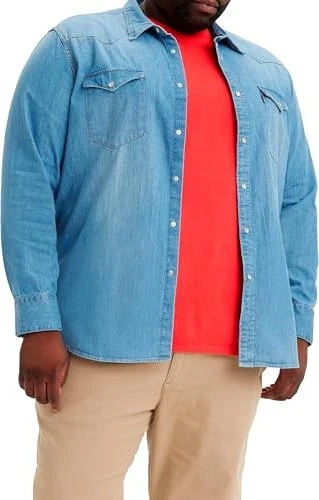 Levi's Barstow Big & Tall Western Hemd langarm indigo/stonewash (Herren)
