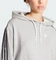 adidas Essentials 3-Streifen Animal Print Relaxed Hoodie medium grey heather/grey (Damen) Vorschaubild