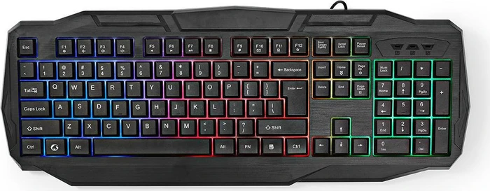 Nedis 4in1 Gaming Combo Kit, Tastatur, Headset, Maus und Mousepad, USB, DE