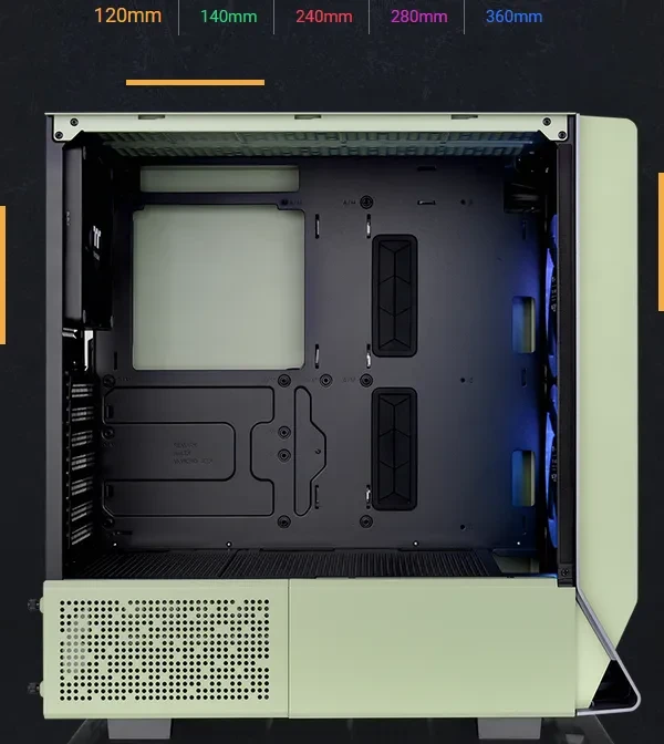 Thermaltake Ceres 300 TG ARGB Matcha Green, grün, Glasfenster