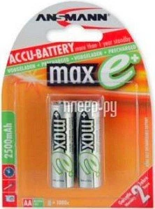 Ansmann maxE+ Mignon AA NiMH 2500mAh, 2er-Pack