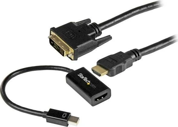 StarTech Mini DisplayPort 1.2/HDMI Adapterkabel inkl. HDMI/DVI Kabel 1.8m schwarz