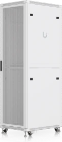 Ubiquiti 42U Rack Cabinet, 19" Rackschrank 42HE, mit Rollen, Gitternetztür, weiß, 800mm tief
