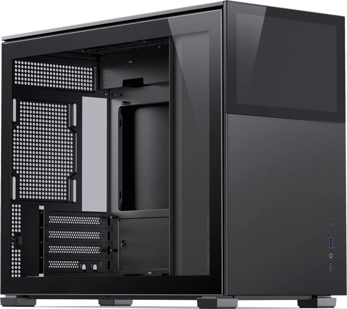 Jonsbo D31 Screen Black, schwarz, Glasfenster