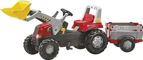 rolly toys rollyJunior RT Trettraktor mit Frontlader und Anhänger rot