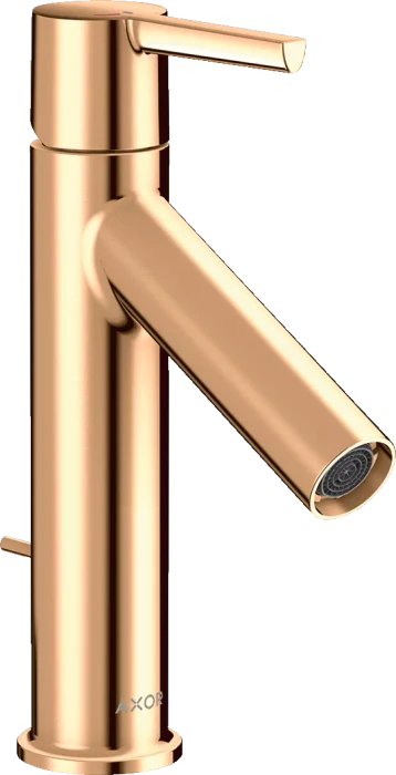 Hansgrohe Axor Starck Einhebel-Waschtischmischer 100 CoolStart mit Hebelgriff und Zugstangen-Ablaufgarnitur polished bronze