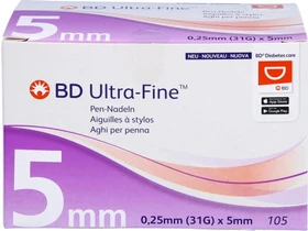 embecta BD Ultra-Fine Einmalkanüle 0.25mm (31G) x 5mm,   105 Stück