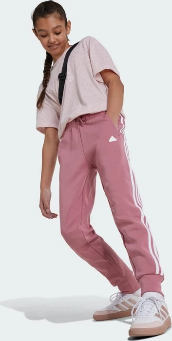 adidas Future Icons 3-Streifen Cotton Trainingshose lang rosa/weiß (Junior)