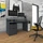 Forte Tezaur Gamer Schreibtisch 160x72cm schwarz/schwarz (TZRB213-Z113)