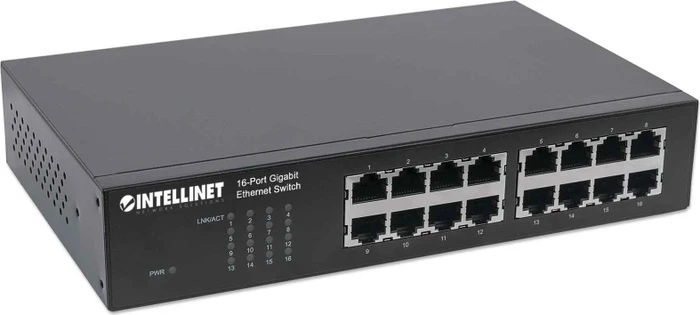 Intellinet Desktop Gigabit Switch, 16x RJ-45