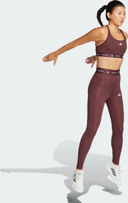 adidas Techfit Sport-BH aurora ruby/brown (Damen)