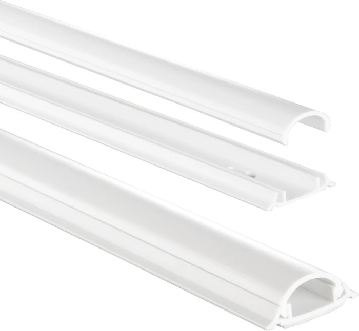 Hama PVC Kabelkanal halbrund, 1m, weiß