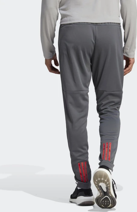 adidas Train Essentials Seasonal Woven Trainingshose lang grey five/better scarlet (Herren)
