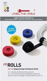 LABEL THE CABLE LTC Roll Strap 4x Kabelbinder, 1m, farbig sortiert, 4 Stück