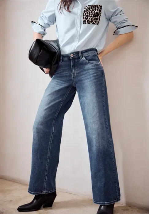 Street One Studio Wide Leg Jeans medium blue/soft washed (Damen)