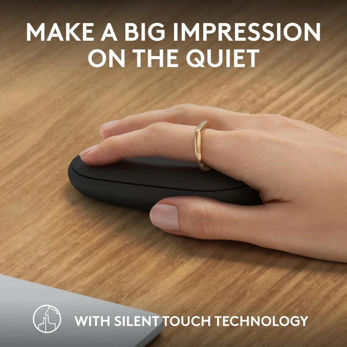 Logitech M350s Pebble Mouse 2 schwarz, Logi Bolt, USB/Bluetooth
