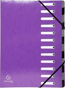 Exacompta Harmonika Ordnungsmappe, 12 Fächer, A4, violett