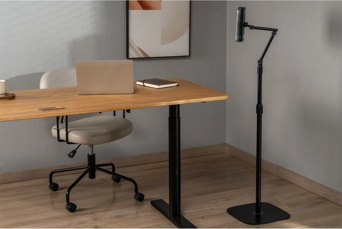 InLine Tablet Bodenständer Halterung mit Bodenplatte, Tablet-Stand 4.7-12.9"