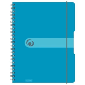 Herlitz Spiralblock to go, A4, kariert, transparent, 80 Blatt