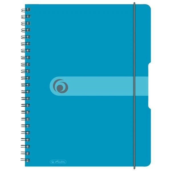 Herlitz Spiralblock to go, A4, kariert, transparent, 80 Blatt