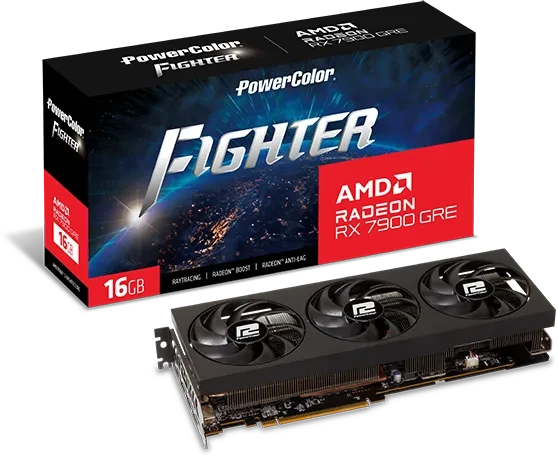 PowerColor Fighter Radeon RX 7900 GRE OC, 16GB GDDR6, HDMI, 3x DP