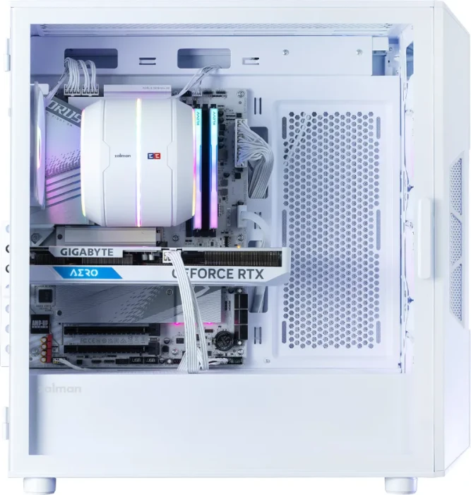 Zalman i3 Neo ARGB, weiß, V2, Glasfenster