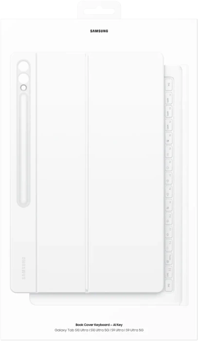 Samsung EF-DX925 Book Cover Keyboard mit AI-Taste für Galaxy Tab S9 Ultra / Tab S10 Ultra, weiß, DE