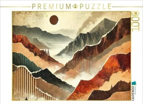 Calvendo Herbstzauber - Mystischer Wald als KI-generierte Collage auf HD-Leinwand und Puzzle