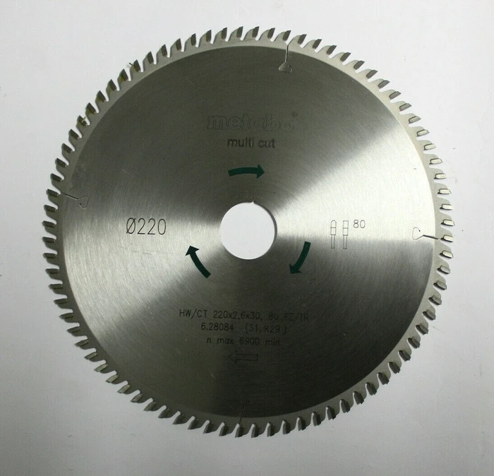 Metabo Multi Cut Kreissägeblatt 80Z, 220x1.6x30mm, 1 Stück