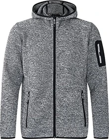 CMP Melange Knit Tech Hooded Heavy Fleece Jacke ice/titanio/nero (Herren)
