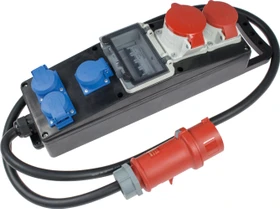 as-Schwabe Vollgummi Steckdosenleiste S11+, 2m, 5-fach, 2m