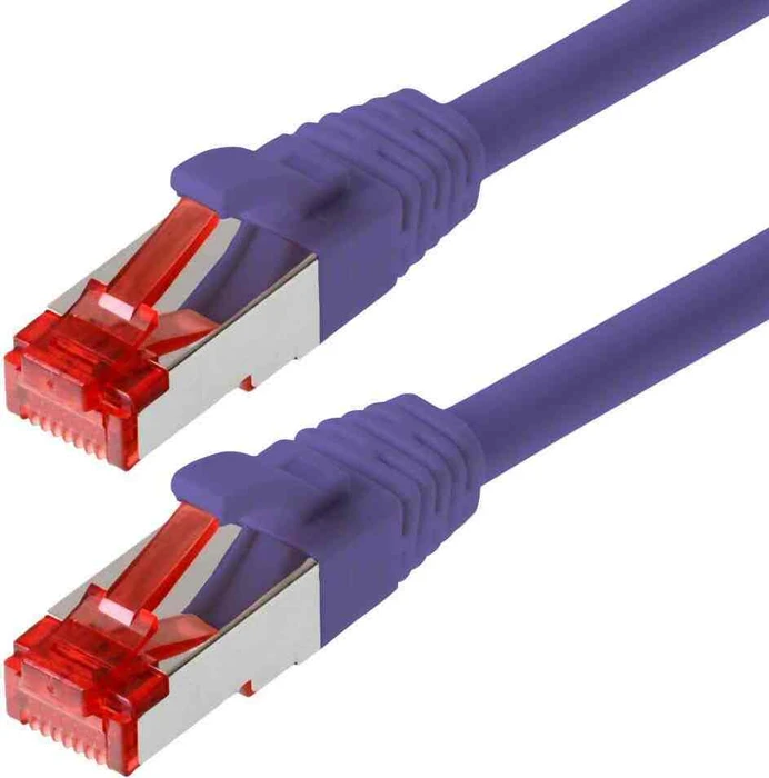 Helos Premium Patchkabel, Cat6, S/FTP, RJ-45/RJ-45, 20m, violett