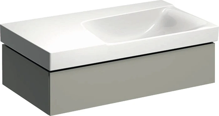Geberit Xeno² Unterschrank für Waschtisch 88x22x46.2cm, 1 Schublade, Ablagefläche links, greige