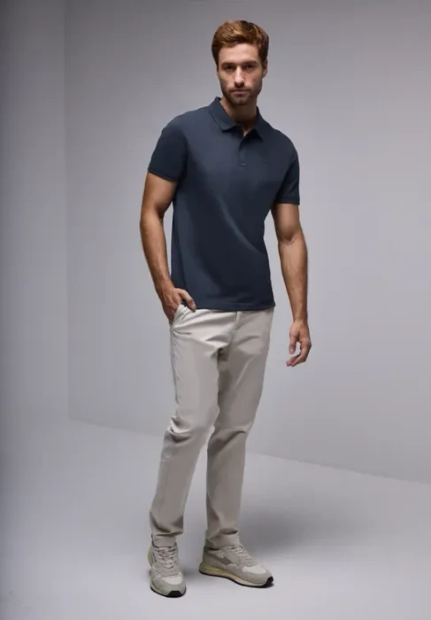 Street One Piquée mit Logo Poloshirt kurzarm bold blue (Herren)