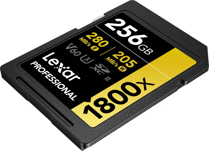 Lexar Professional 1800x Gold Series R280/W205 256GB, UHS-II U3, Class 10