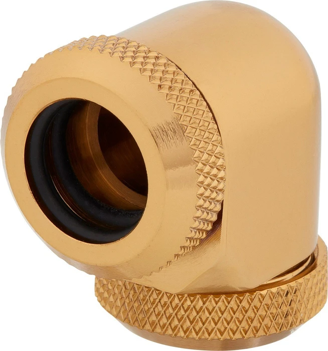 Corsair Hydro X Series XF Hardline, OD Fitting 90° 12mm, gold, 2er-Pack