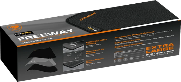 Cougar Freeway-XL Cordura Gaming Mousepad, 900x400mm, schwarz
