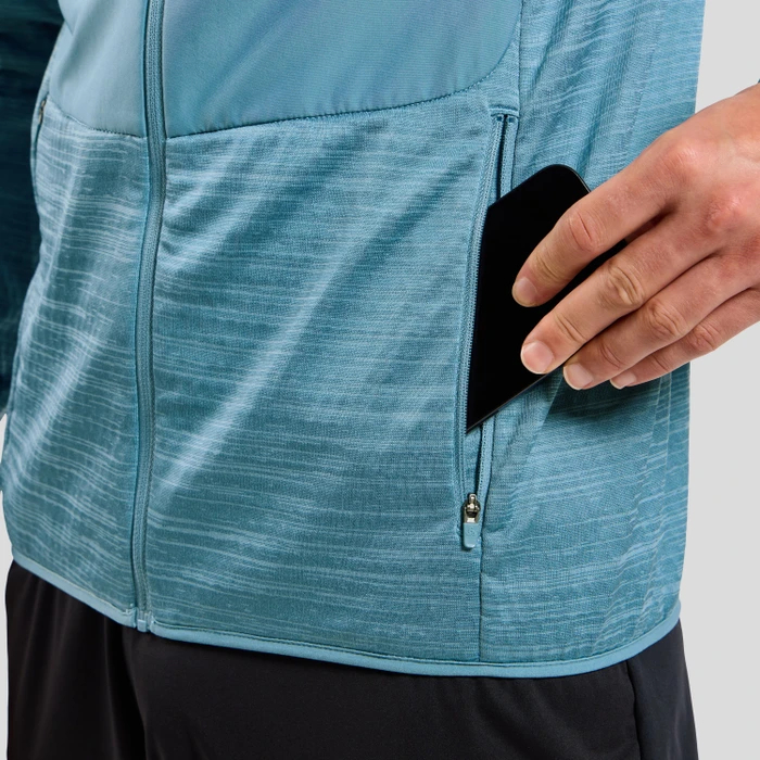 Odlo The Run Easy Warm Hybrid Funktionsjacke provincial blue (Herren)