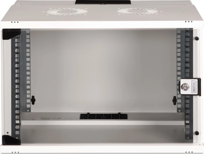 Digitus Professional SoHo Pro Line 19" Wandgehäuse 7HE, unmontiert, Sicherheitsglastür, IP20, RAL 7035, 400mm tief